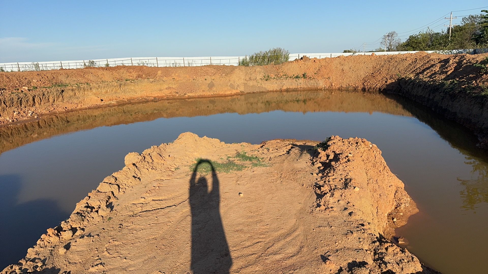 Calm pond at the farm